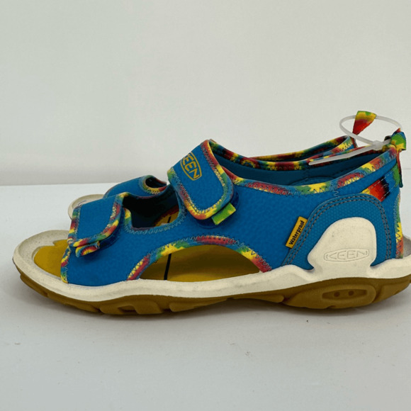 KEEN Knotch Creek Blue Tiedye Hook N Loop Sandals 1025650 Big Kids Size 5 - Picture 3 of 11